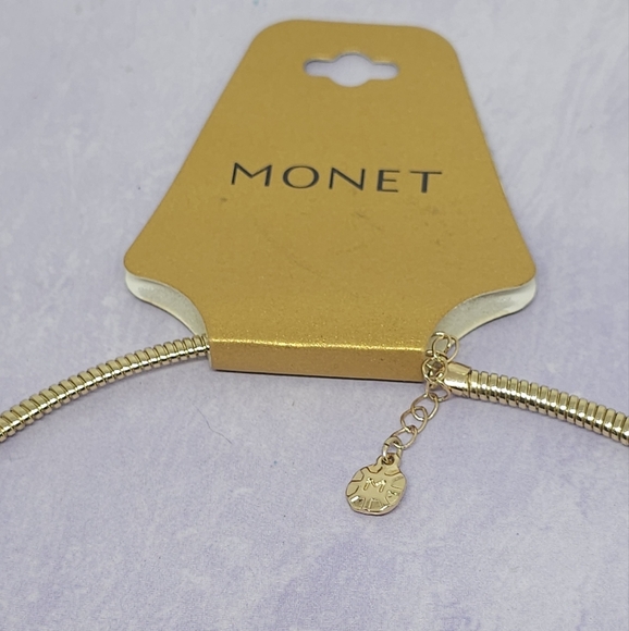 Monet Gold Tone Necklace with Circular Pendant - Picture 4 of 7